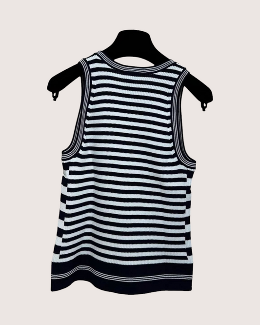 Chanel 23C Striped Tank Top