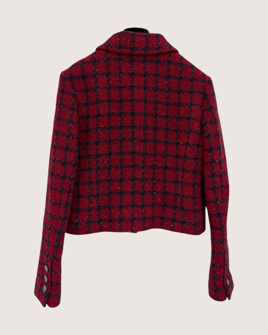 Chanel 22K Plaid Four-Pocket Tweed Jacket - view 2