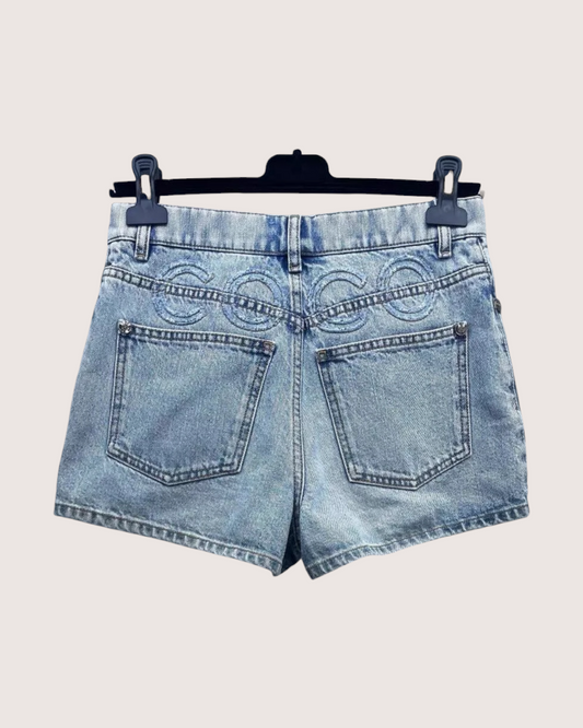 Chanel 20P Coco Denim Mini Shorts