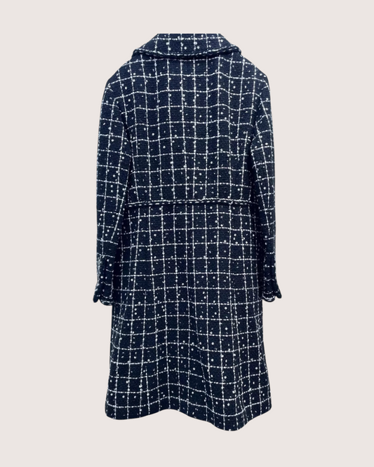 Chanel 23K Sequin Plaid Coat