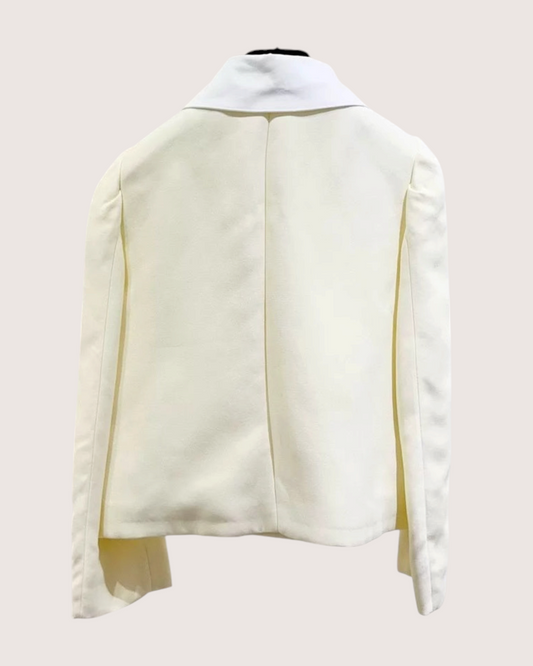 Miu Miu Wool Puff-Sleeve Jacket Yellow FR 34