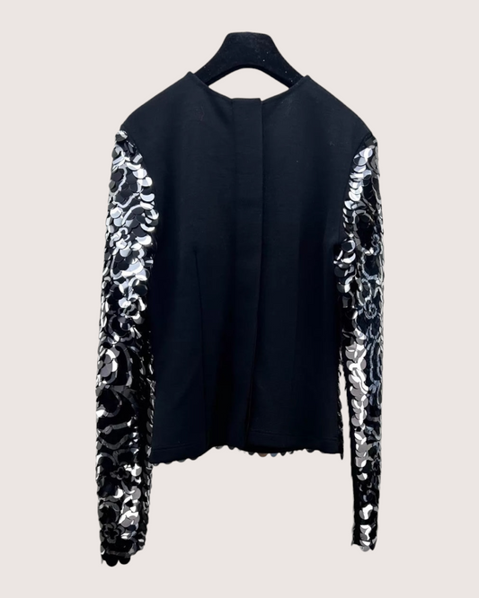 Chanel 23K Camellia Sequin Panelled Top - view 2