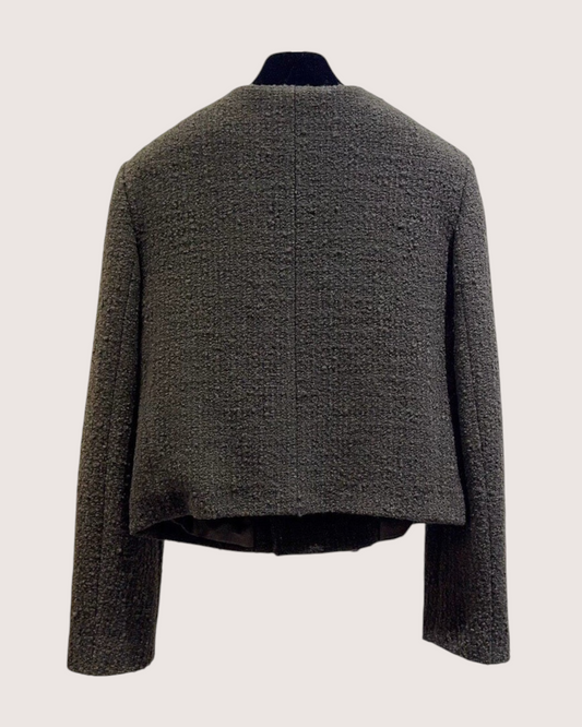 Celine Tweed Jacket Grey FR 36