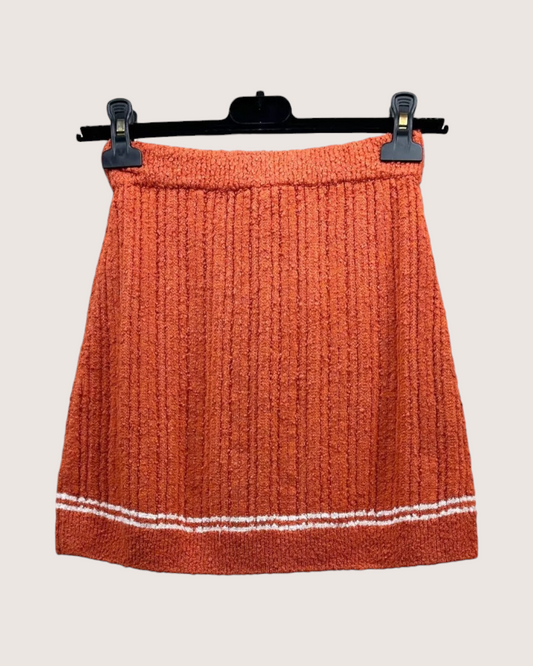 Chanel 22P Mini Skirt - Orange, White, view 2