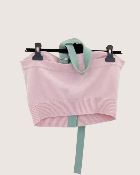 Chanel 24C Cashmere Bandeau Top Pink, Green FR 38