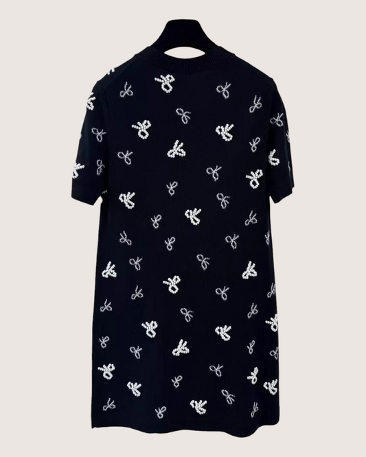 Chanel Bow Knit Short-Sleeve Dress - view 2