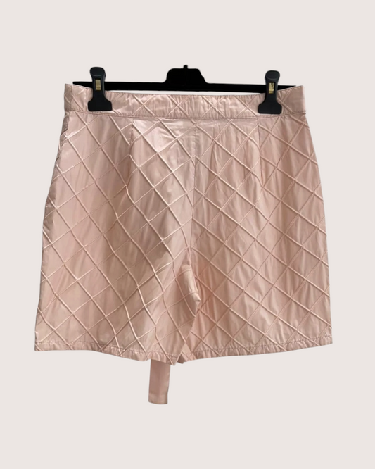 Chanel 25M Coco Beach Quilted Shorts Pink FR 36