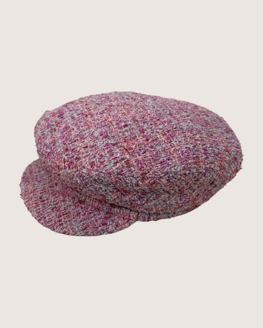 Chanel 24B Tweed Hat Pink, Purple, Multicolor FR 38