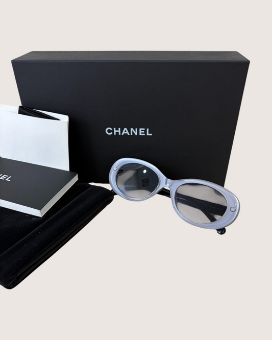 Chanel 25N Coco Neige Ski Sunglasses - Grey, Black, view 2
