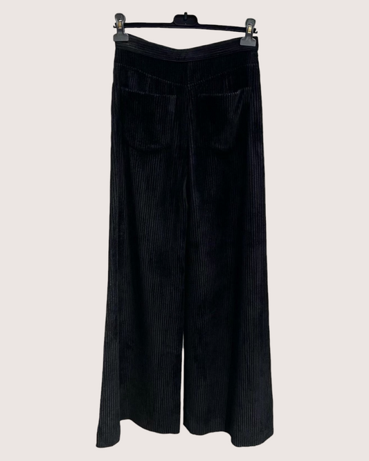 Chanel 25K Wide-Leg Trousers Black FR 34