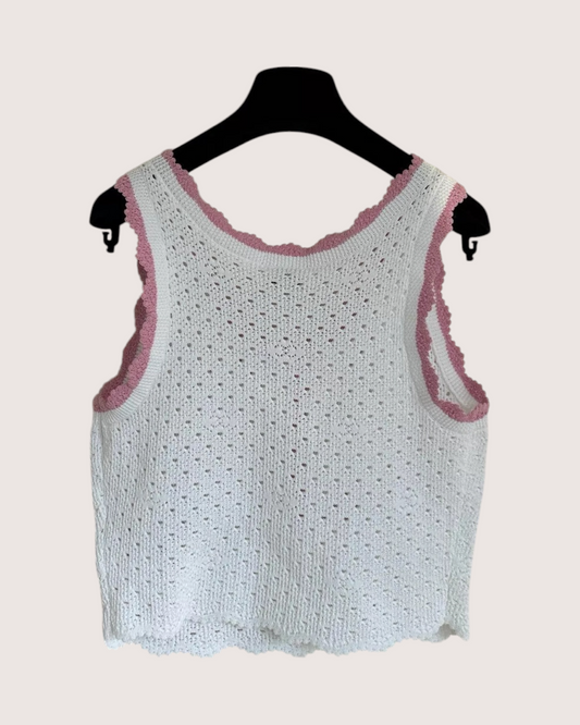 Chanel 24P Crop Top - White, Pink, view 2