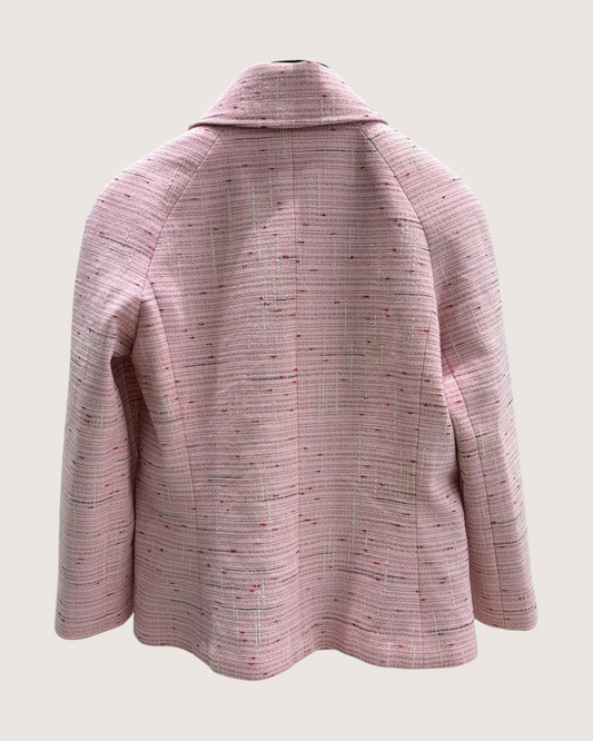 Chanel 26A Tweed CC Jacket - Pink, Beige/Ecru, Multicolor, view 2