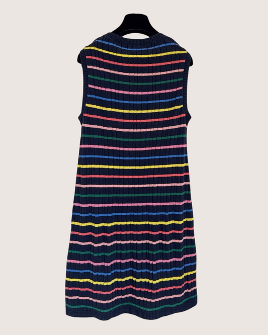 Chanel 18P Striped Mini Dress - Black, Multicolor, view 2
