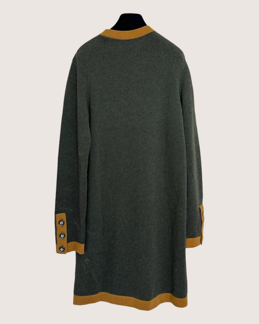 Chanel 21K Cashmere Long Cardigan Green, Orange FR 34 - view 2