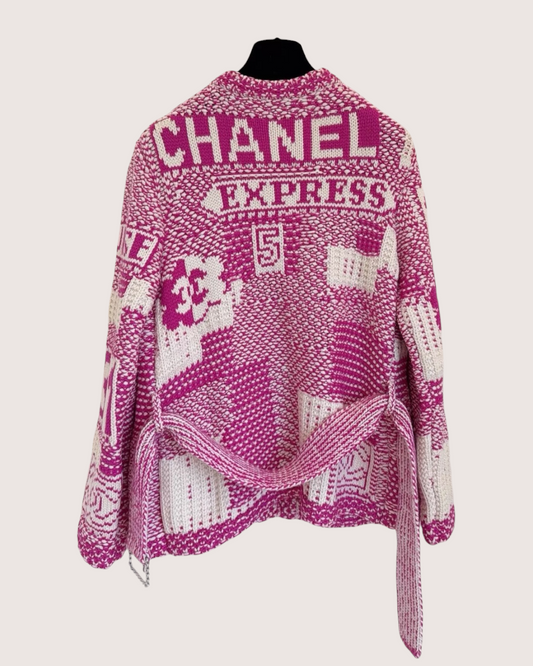 Chanel Logo Knit Cashmere Sweater - view 2