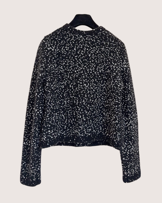Chanel 23K Cashmere Cardigan Black, White FR 34