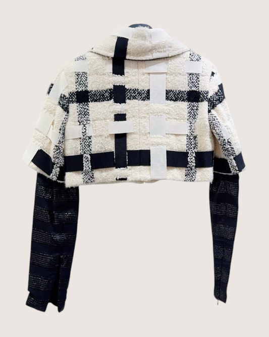 Chanel 16K Tweed Jacket Black, Beige/Ecru FR 34