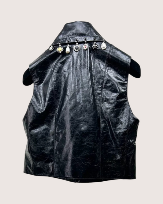 Chanel 24A Charms Leather Vest - Black, view 2
