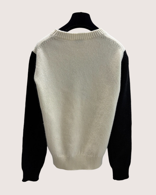 Chanel 25N Coco Neige Fawn Sweater - Beige/Ecru, Black, Brown, view 2