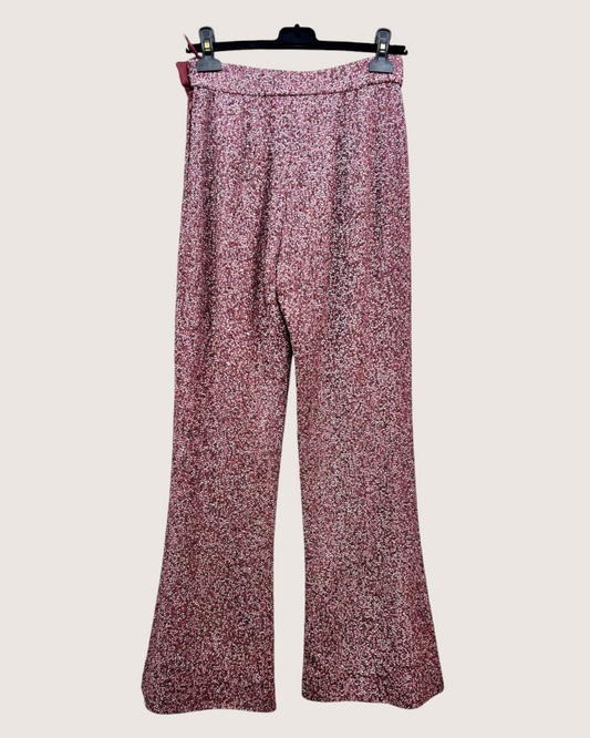 Chanel 23A Sequin Trousers Burgundy, White, Navy, Multicolor FR 38