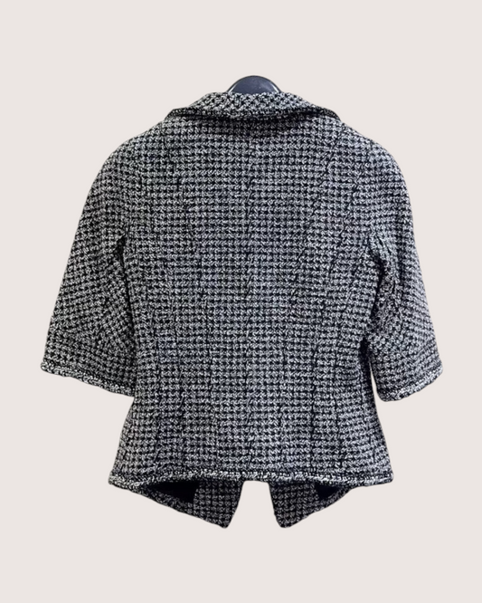 Chanel 11P Tweed Jacket - Black, White, view 2