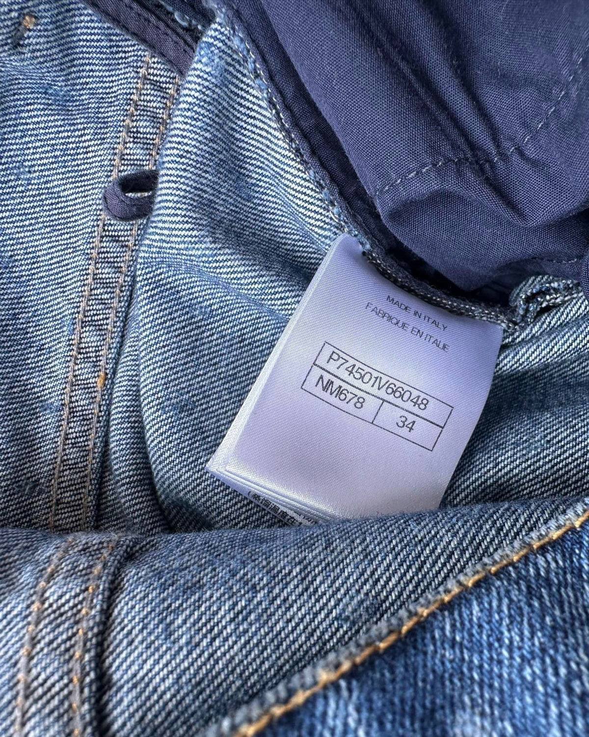 Chanel 23P CC Logo Wide-Leg Denim Jeans Blue, White FR 34
