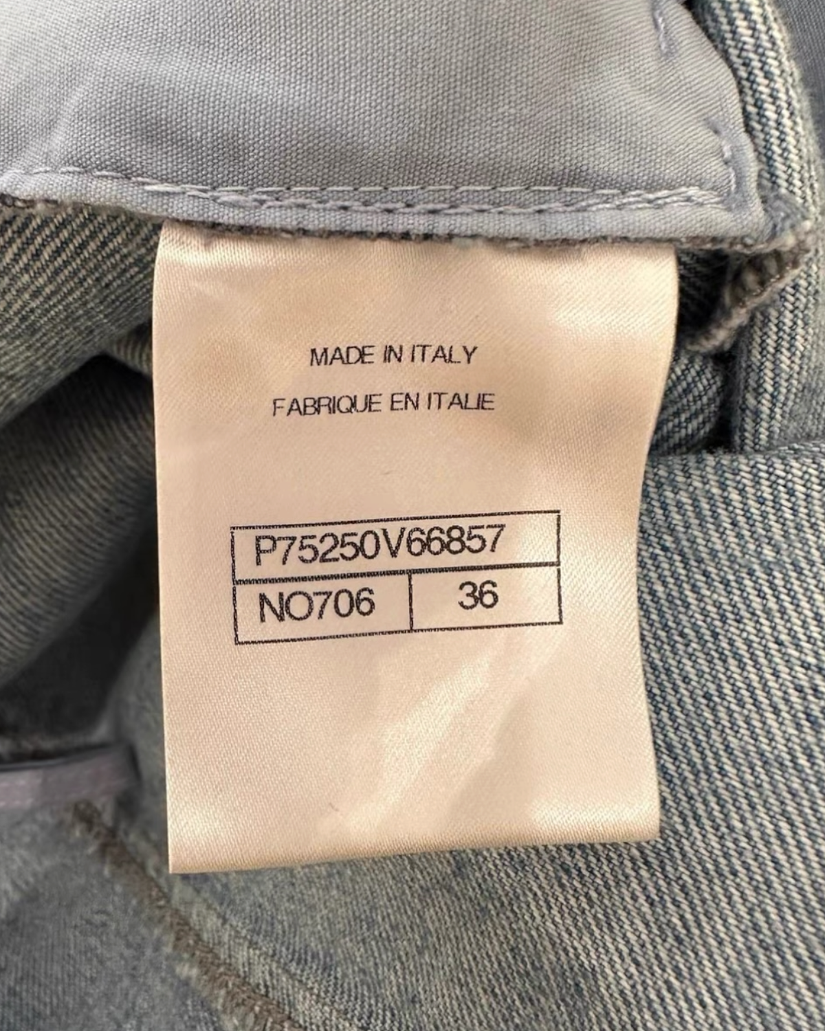 Chanel 23A Camellia Denim Wide-Leg Jeans Blue, White FR 36