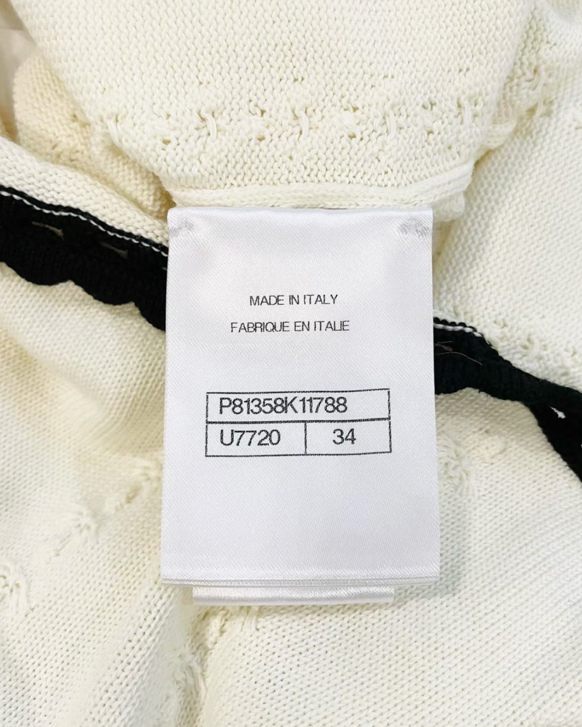 Chanel 26P CC Crochet Strappy Mini Dress Beige/Ecru, Black FR 34