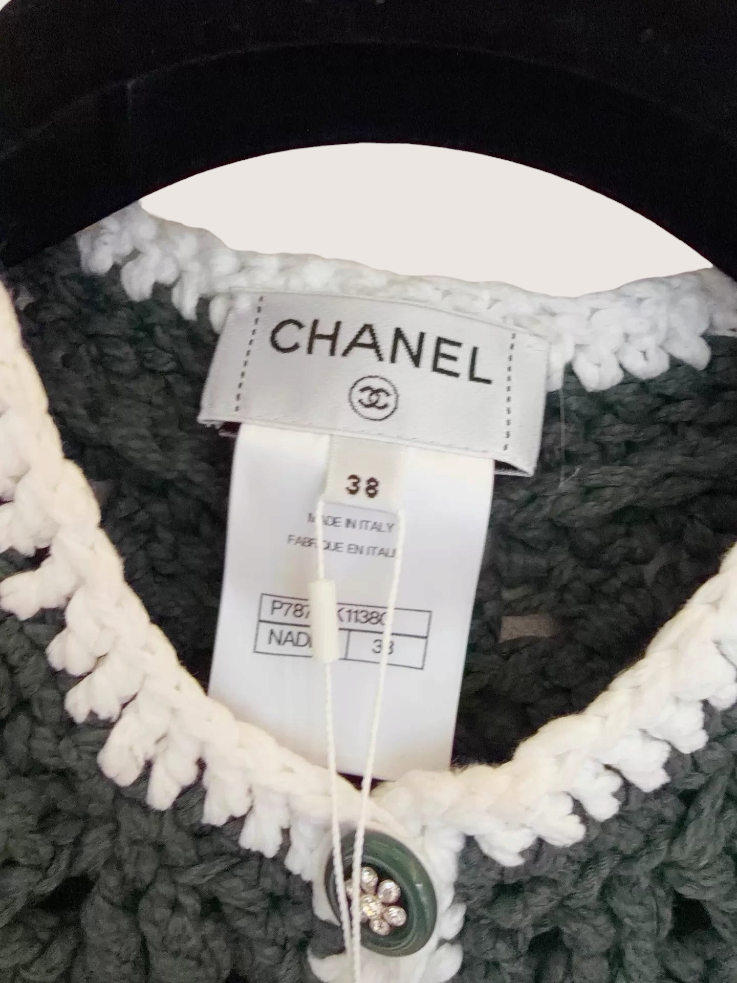 Chanel 25C Crochet Openwork Cropped Cardigan