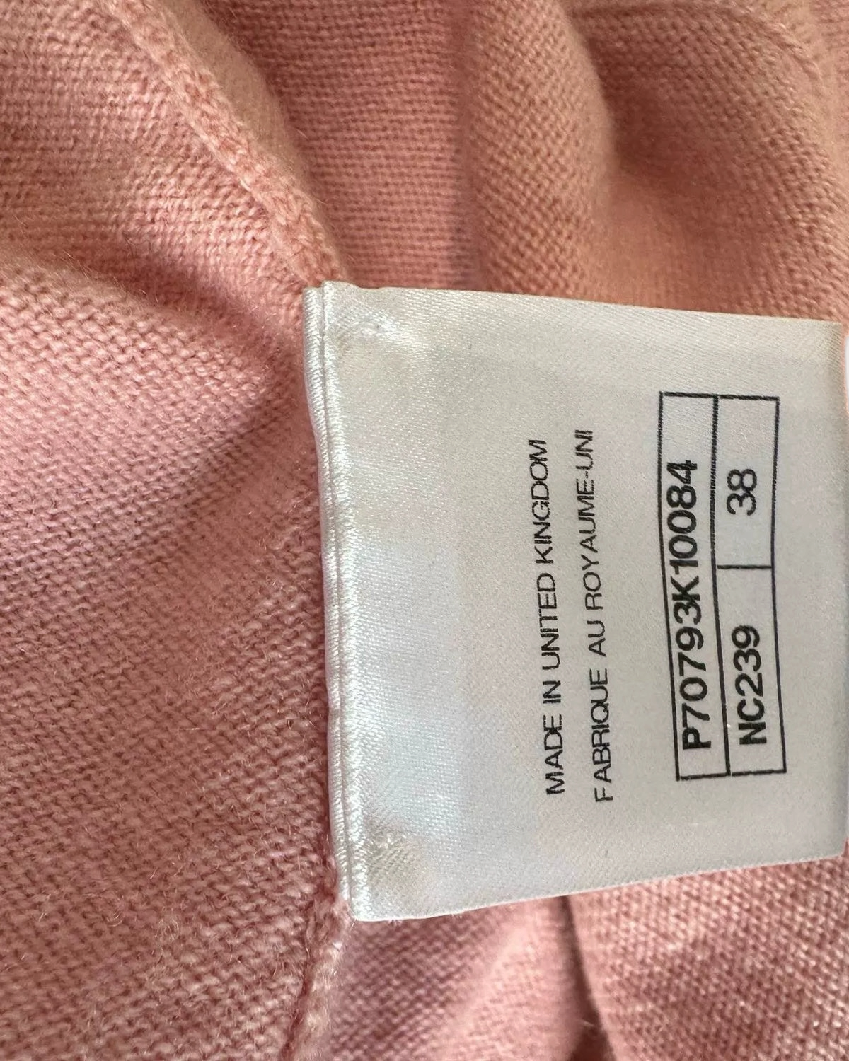 Chanel 21S Cashmere Contrast-Trim Cardigan Pink, Black FR 38