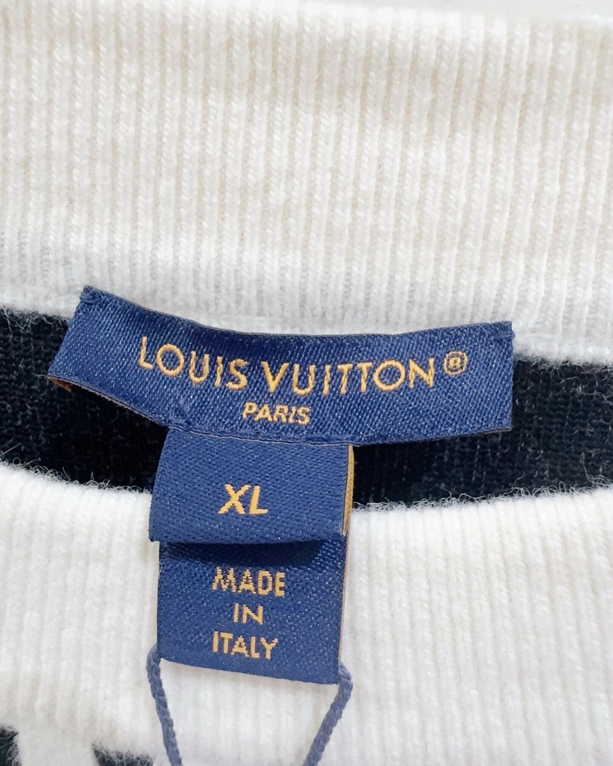 Louis Vuitton Wool Logo Sweater White, Black FR 42