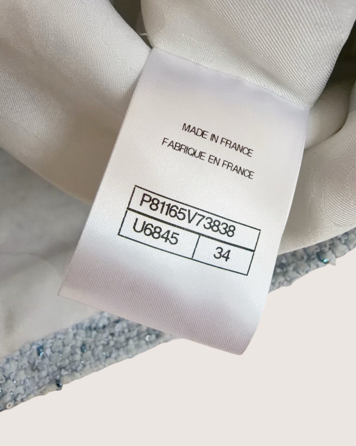 Chanel 26P Sequin Tweed Vest Blue, White FR 34