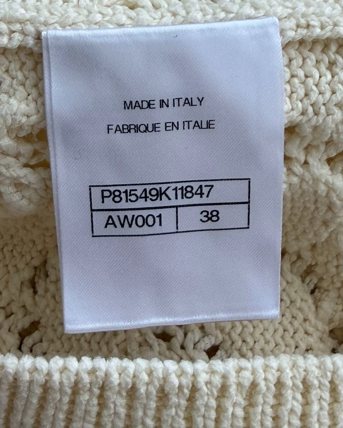 Chanel 26M Coco Beach Crochet Cardigan Beige/Ecru FR 38