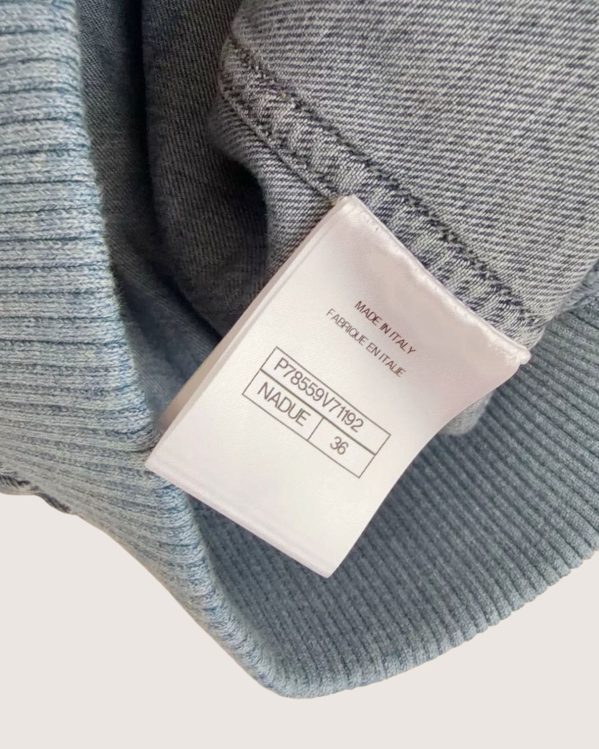 Chanel 25M Coco Beach Denim Jacket Blue FR 34