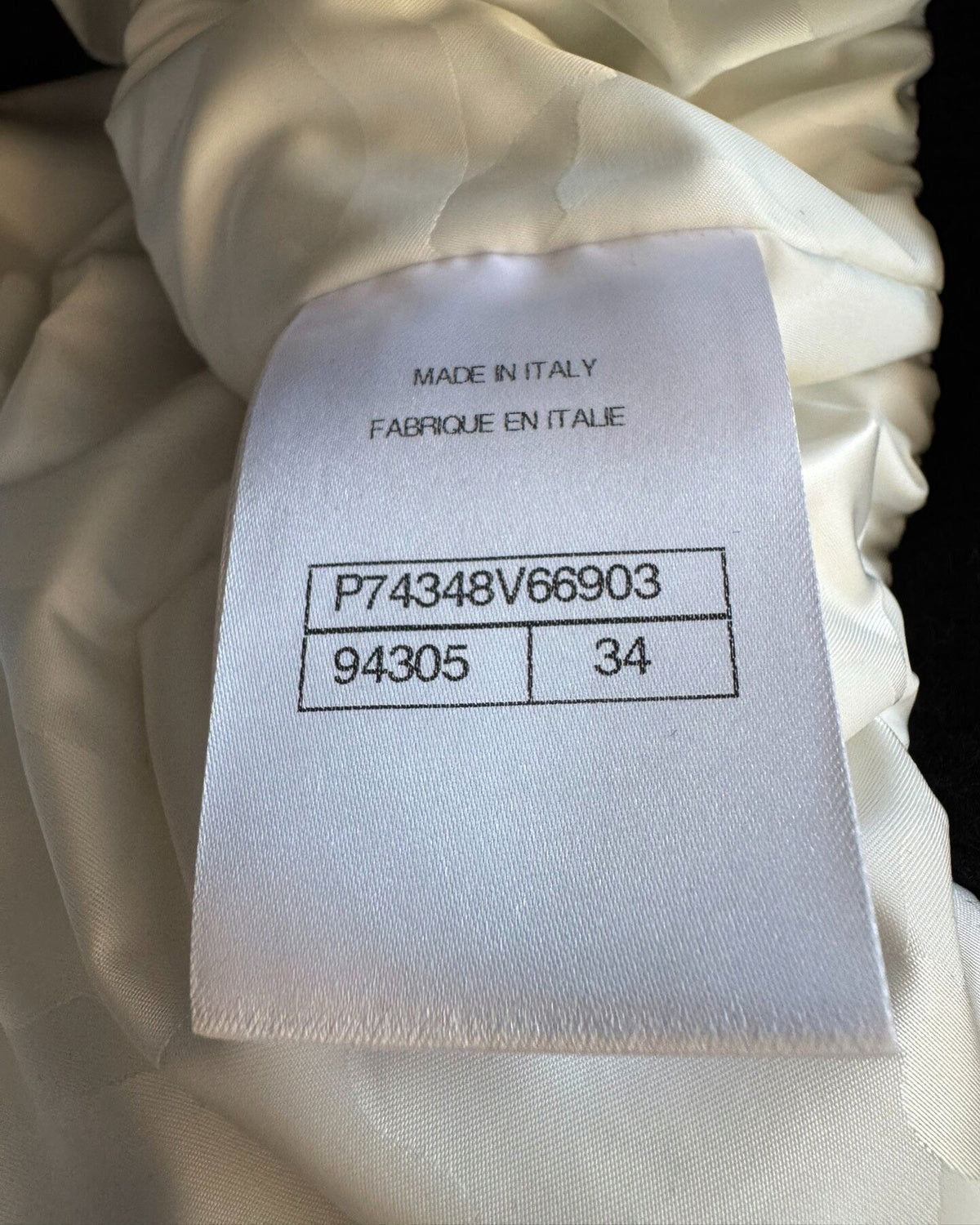 Chanel 23N Crystal-Button Padded Vest Black FR 34