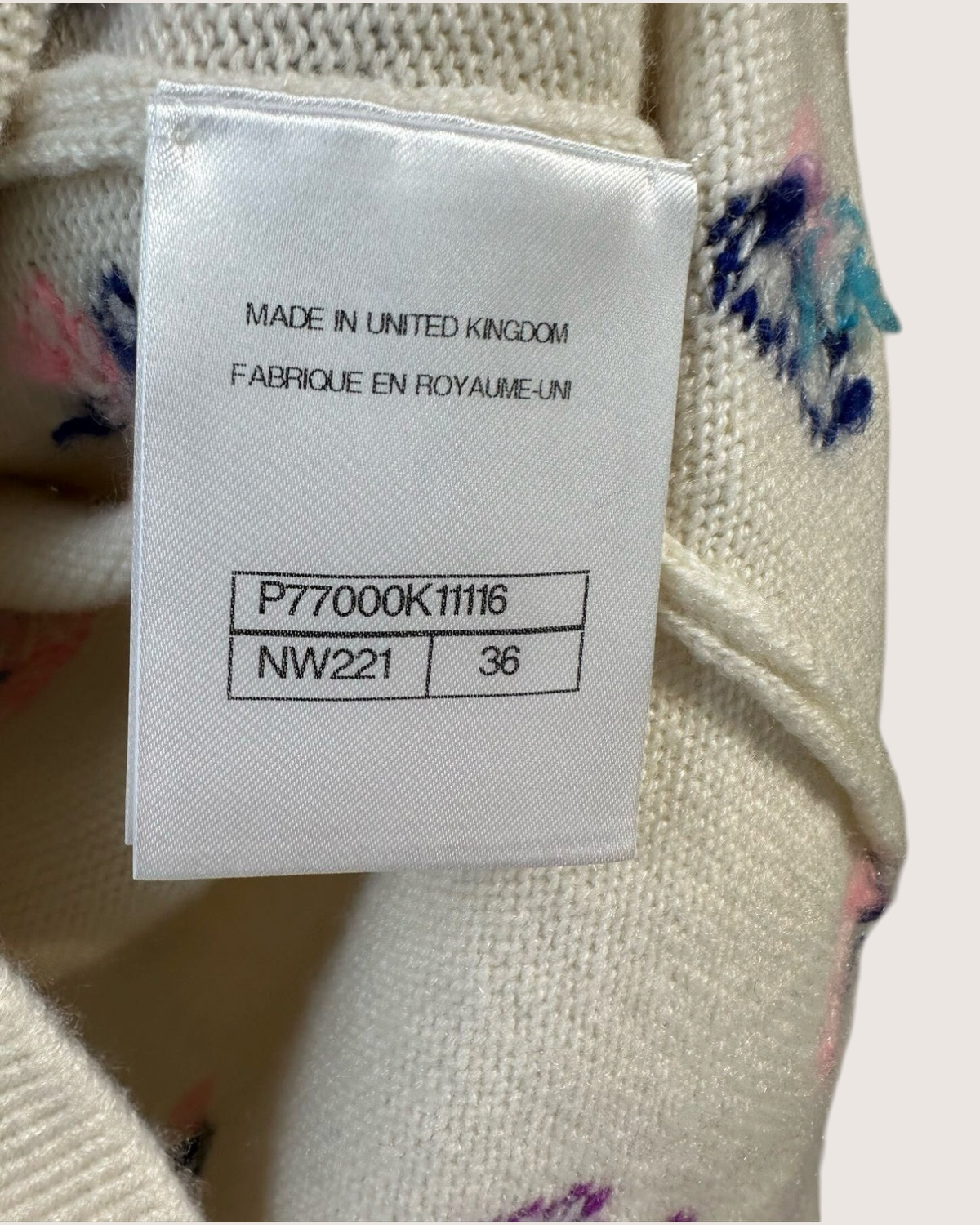 Chanel 24P Cashmere Clover Cardigan Beige/Ecru, Pink, Multicolor FR 36