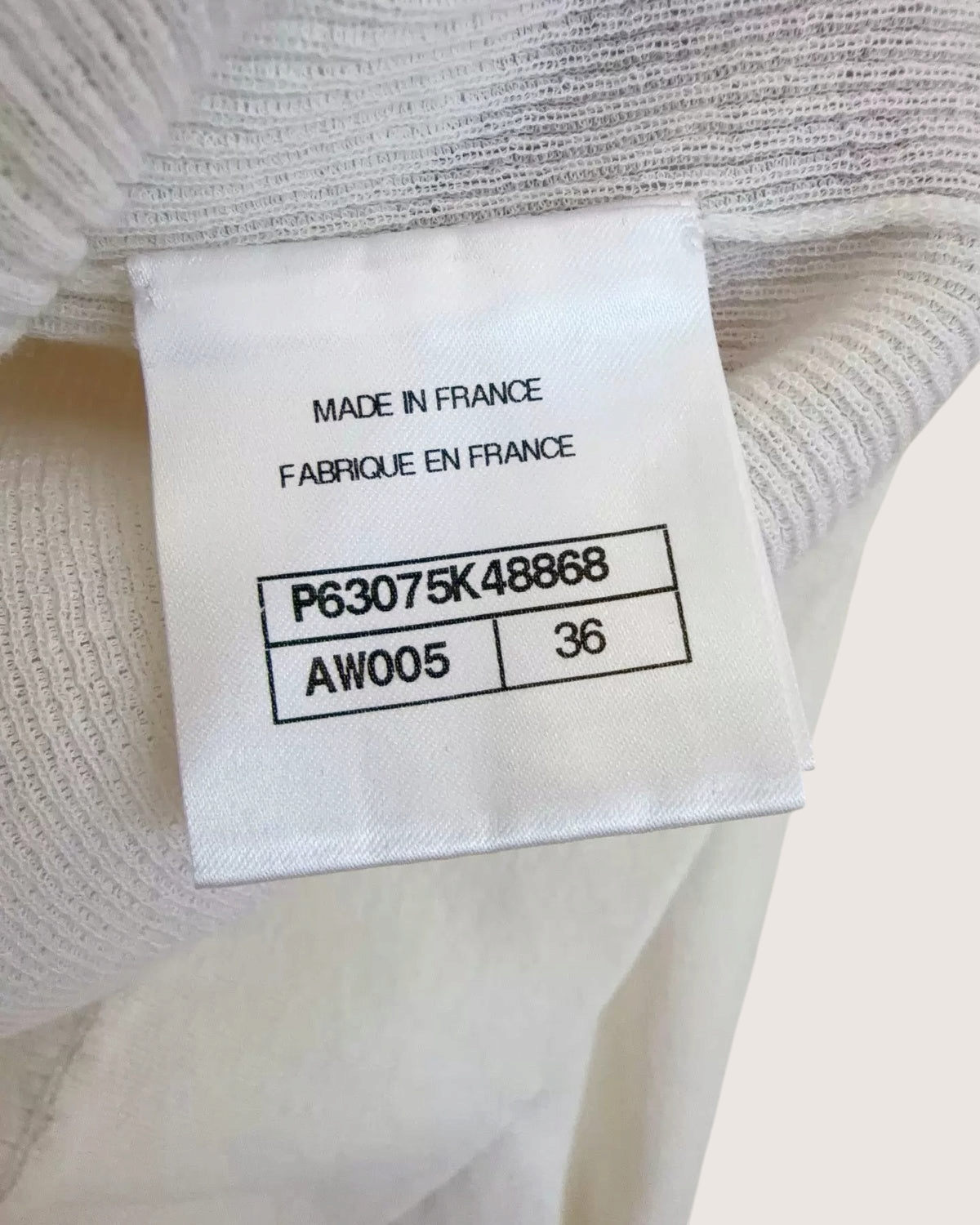 Chanel 20B Fringe-Trim Sweater White FR 36