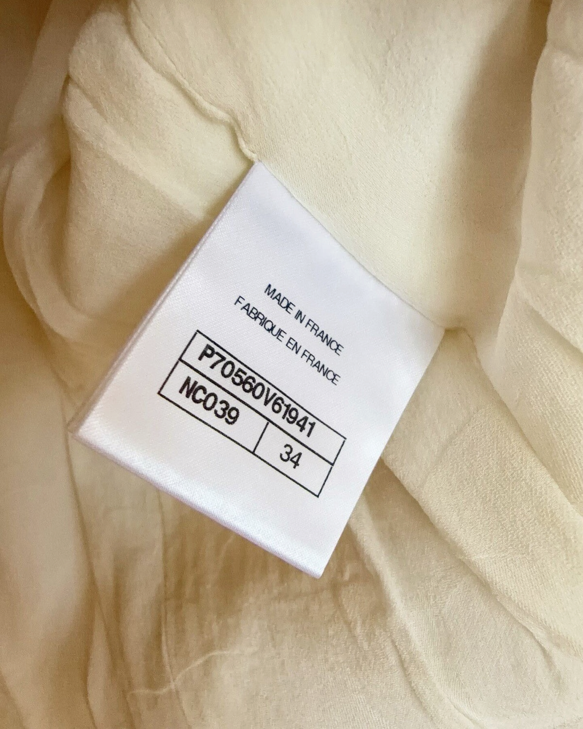Chanel 21S Double-Breasted Tweed Jacket Beige/Ecru FR 34