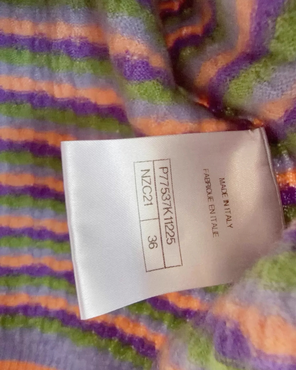 Chanel 24A Cashmere Striped Camisole Top