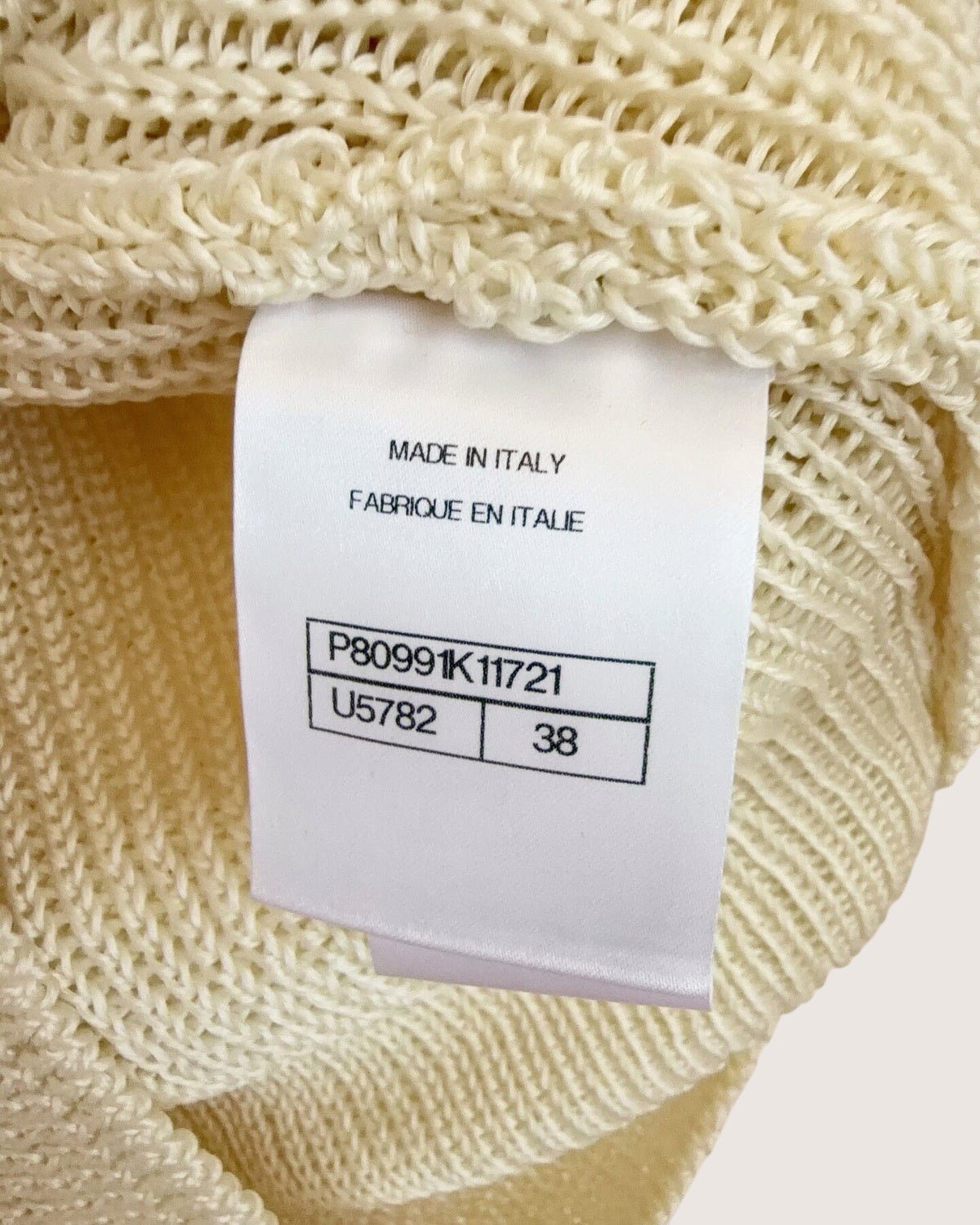 Chanel 26C Sailor-Collar Cardigan Beige/Ecru, Black FR 38