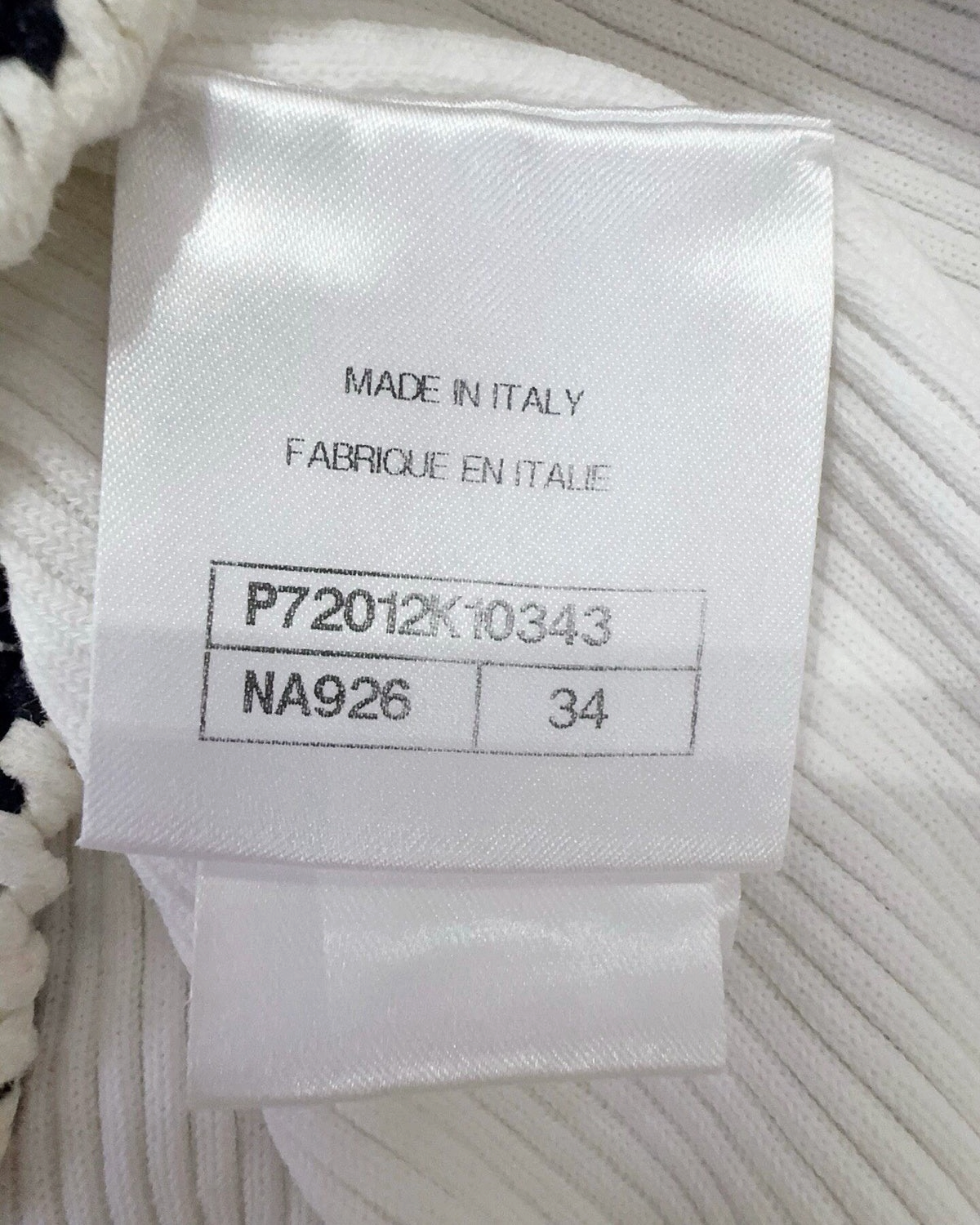 Chanel 22C CC Top White, Black FR 34