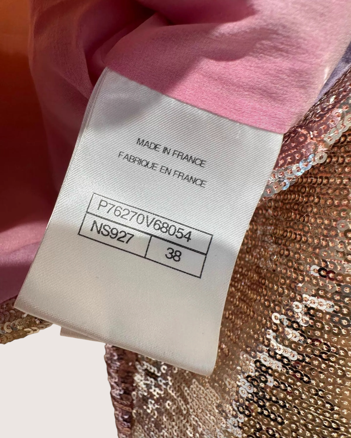 Chanel 24C Sequin Cropped Long-Sleeve Crop Top