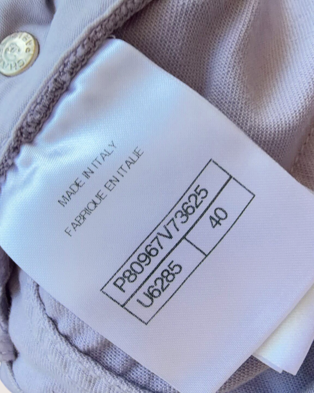 Chanel 26C Wide-Leg Denim Jeans Purple FR 40