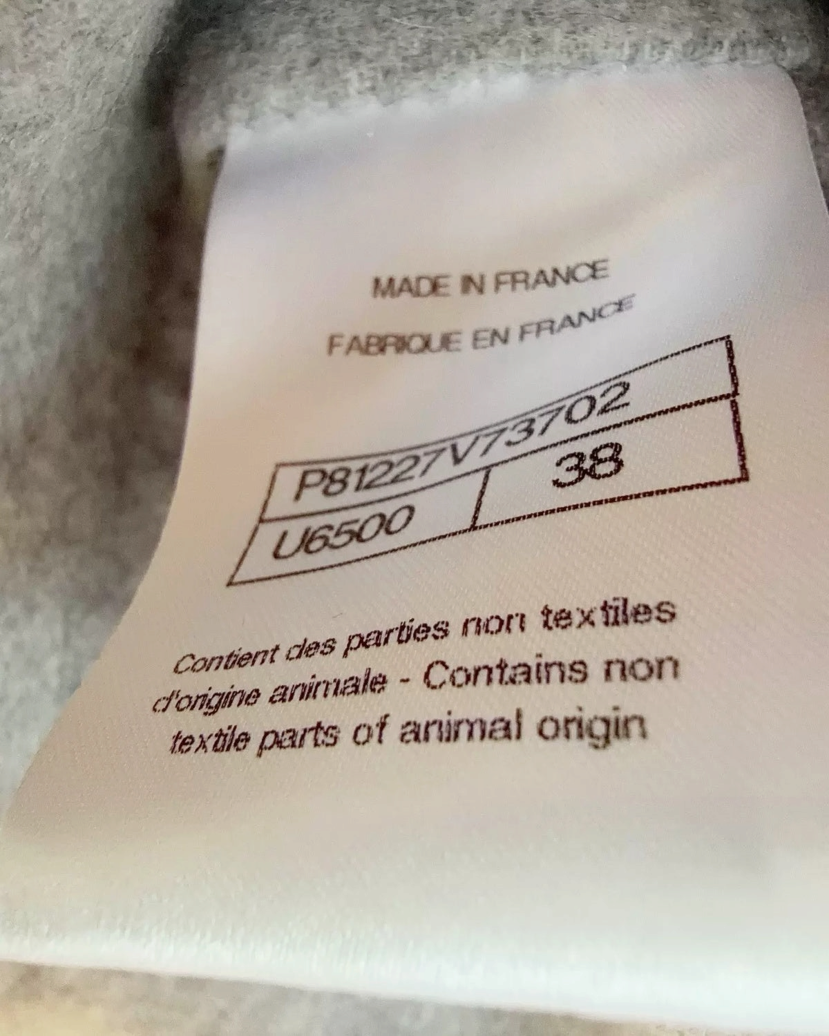 Chanel 26P Cashmere Pocket Cardigan Grey FR 38