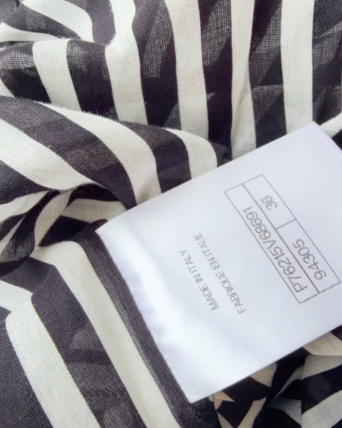 Chanel Striped Hooded Jacket Black, White FR 36