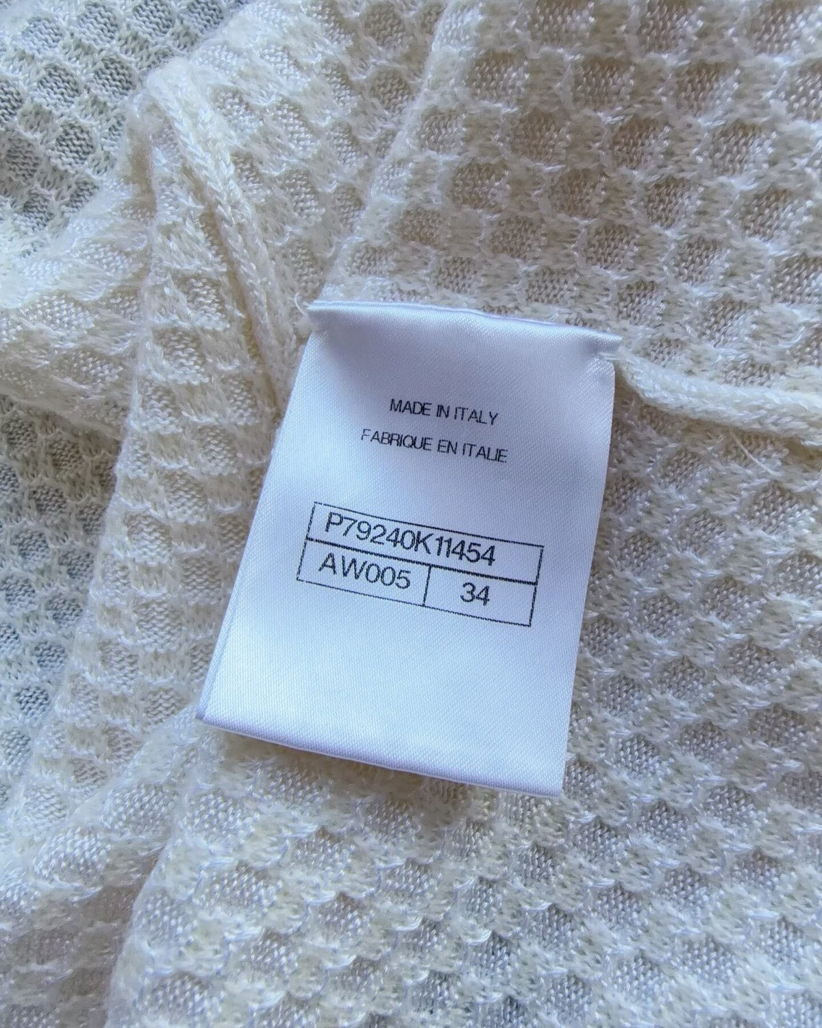 Chanel 25P Camellia Cardigan Beige/Ecru FR 34
