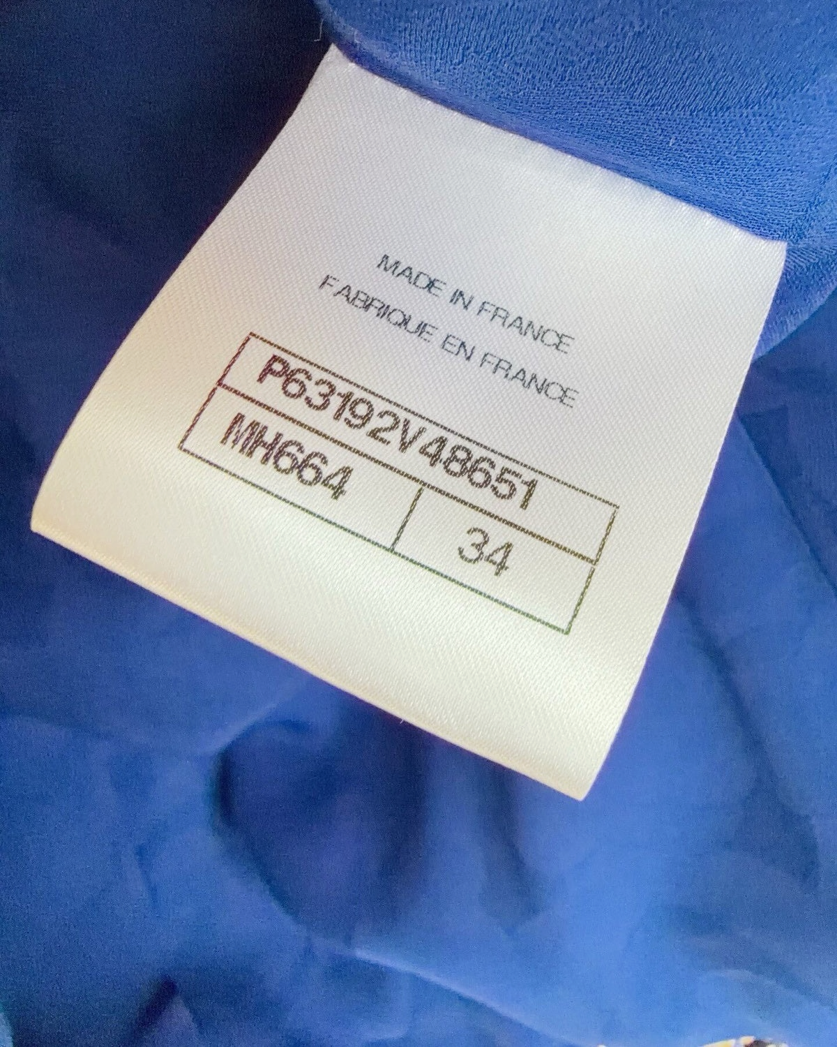 Chanel 20P Checked Tweed Jacket Blue, White, Navy FR 34