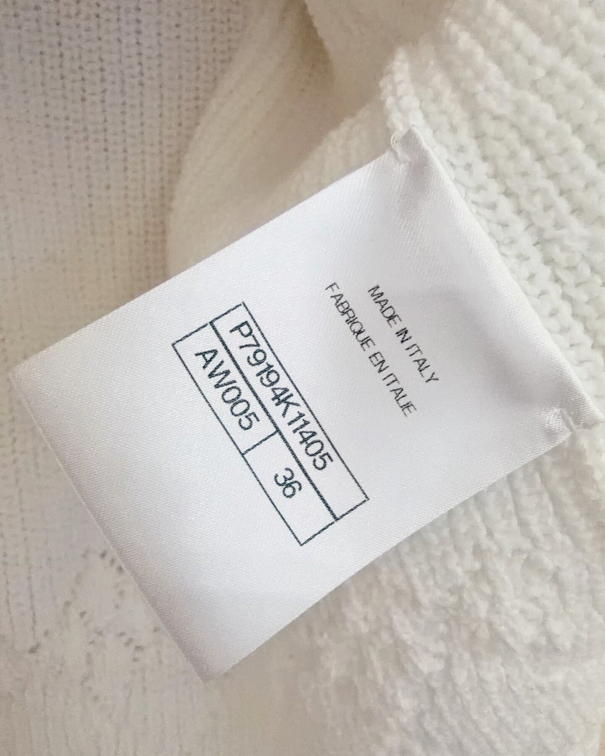 Chanel 25P Openwork Cardigan White FR 36