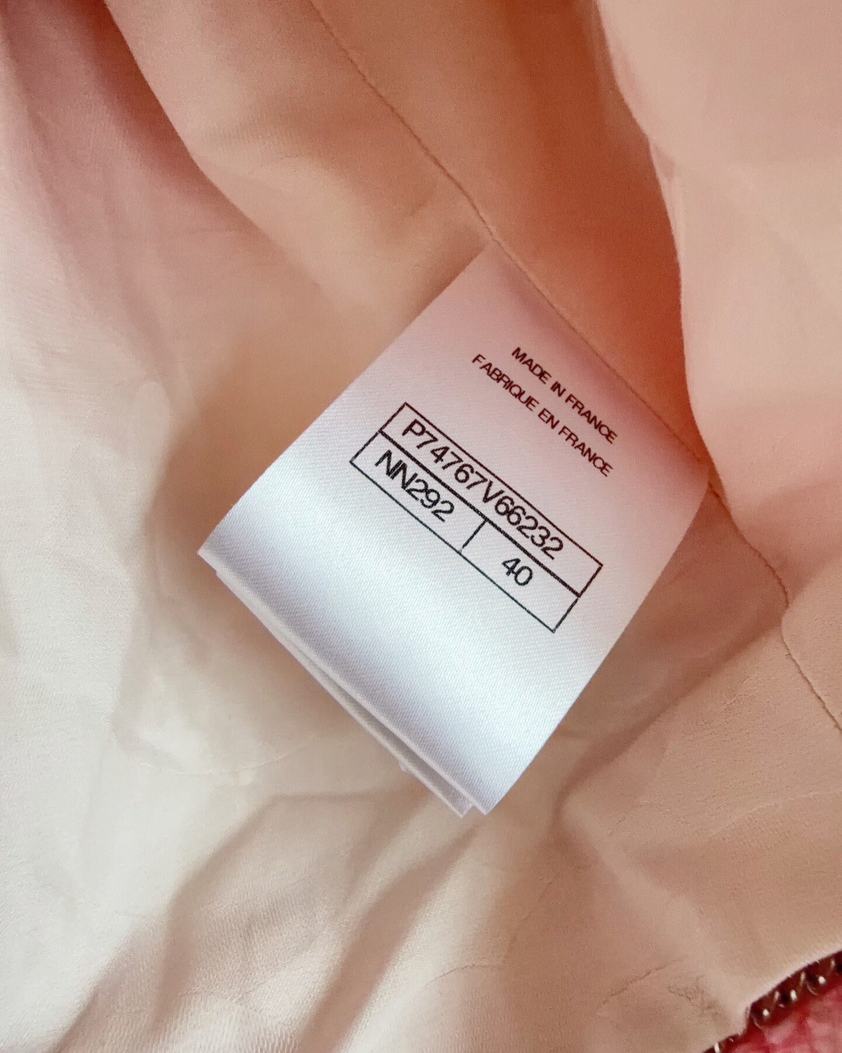 Chanel 23S Cropped Mosaic Tweed Jacket Pink, White, Multicolor FR 40