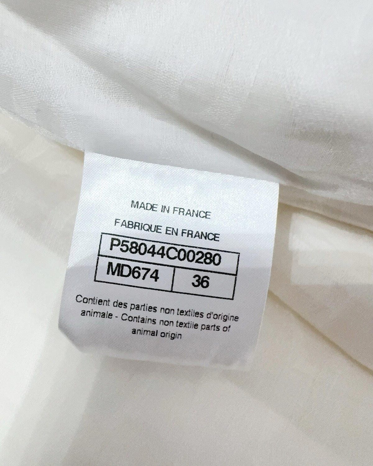Chanel 18C Striped Leather Zip-Up Jacket White, Gold FR 36